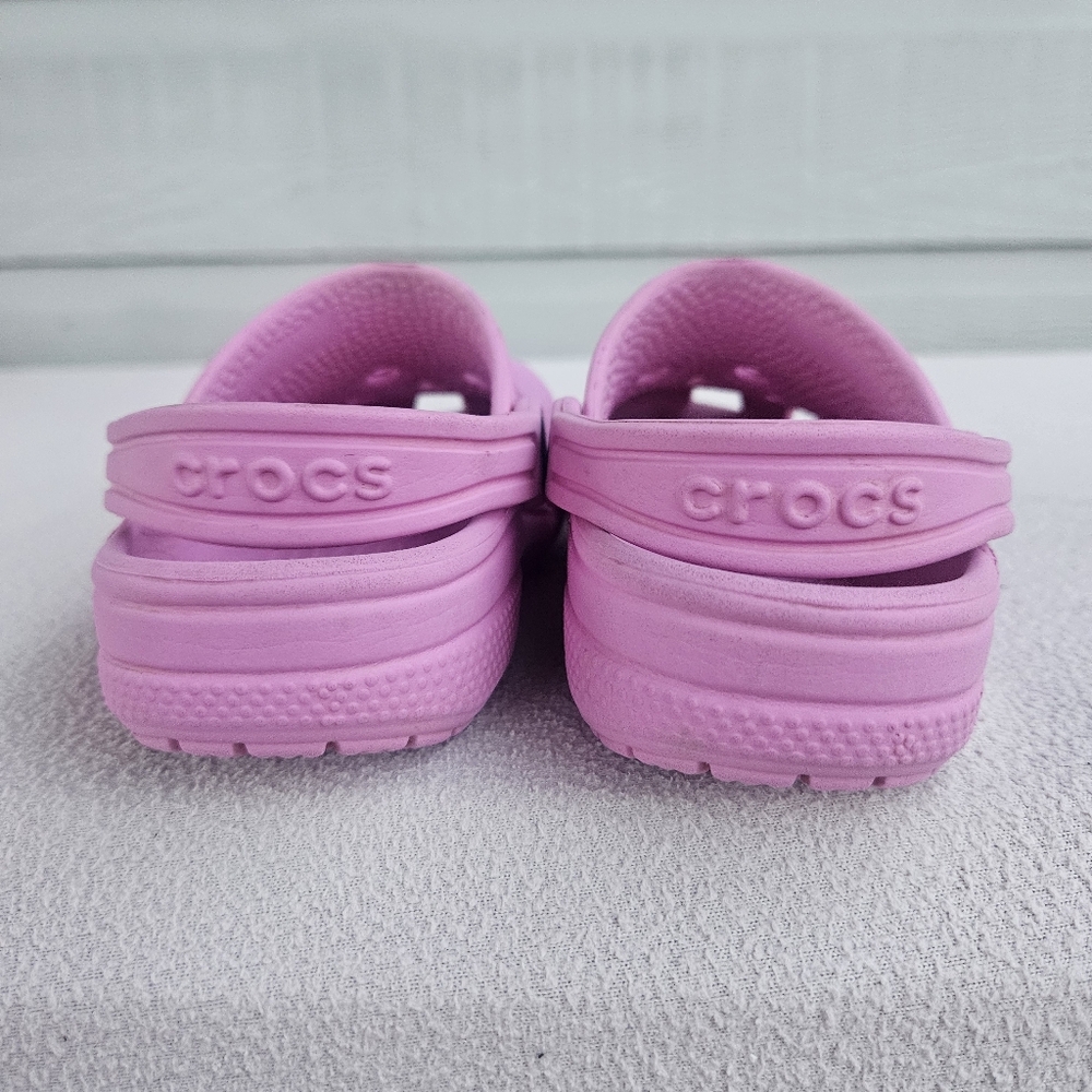 Crocs Classic Clog Girl SZ 10 Slip-On Light Pink Water Shoes - Picture 7 of 12
